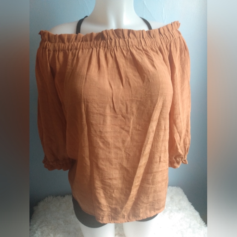 EUC Ann Taylor Factory woman's size petite small off shoulder blouse